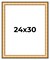 24x30 Traditional Picture Frame with UV-Resistant Acrylic & Acid Free Backing, Available in 3 Finishes - Black, Brown, Gold